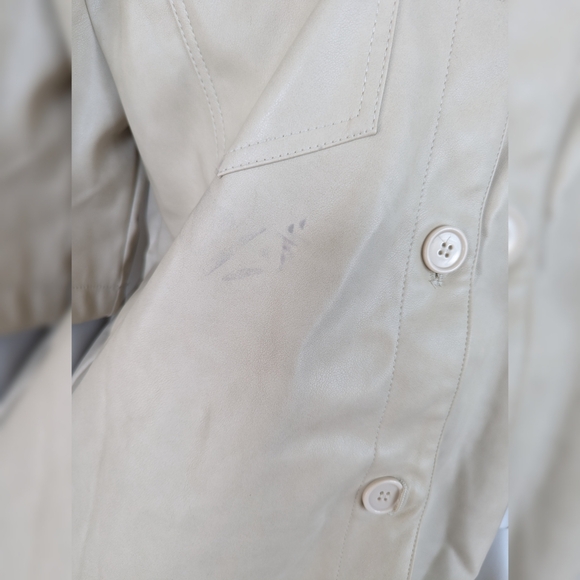 Cream Faux Leather Top - Picture 6 of 7